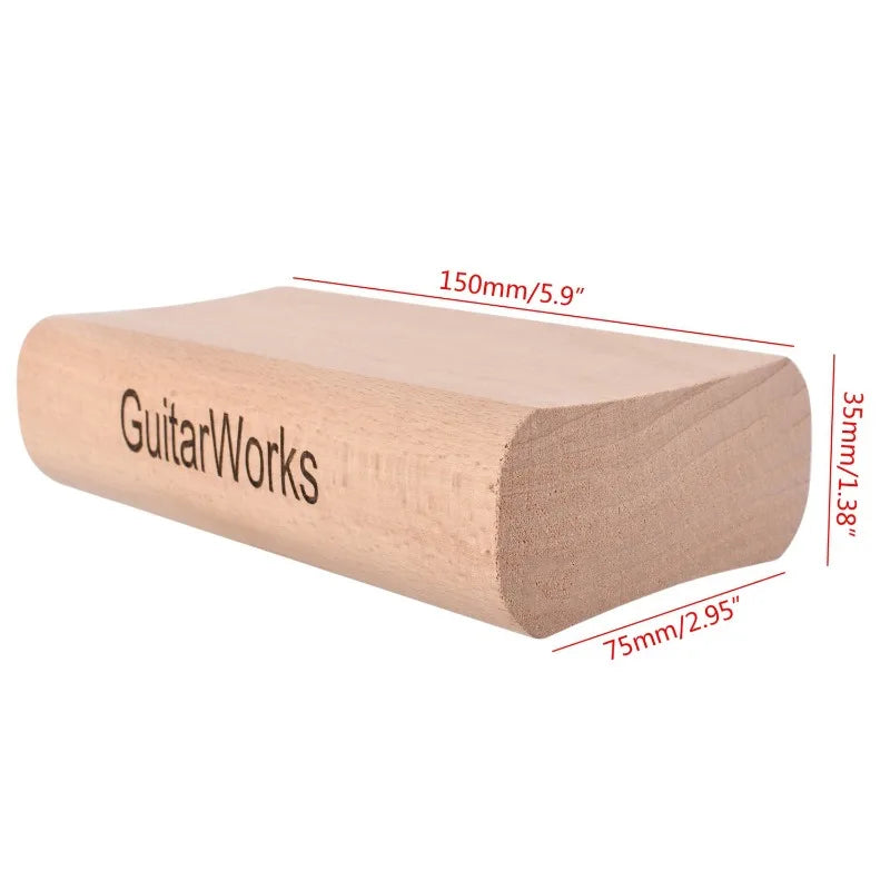 Dual-Radius Guitar Sanding Block & Sandpaper Options