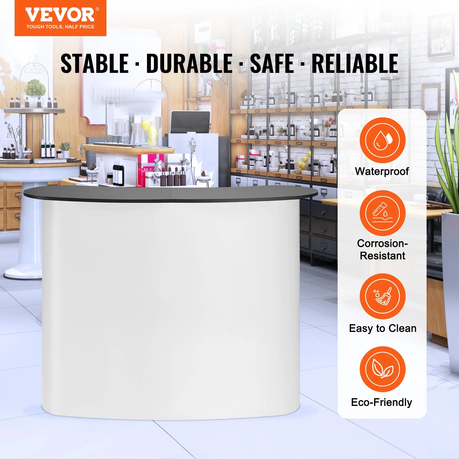 Portable Trade Show Counter Stand Foldable Podium Display Table