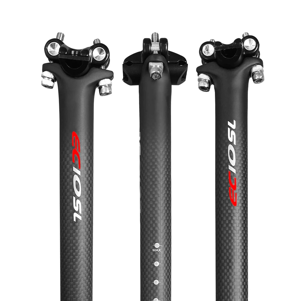 Sadelpind i kulfiber til cykel 27,2/30,8/31,6 mm 350/400 mm