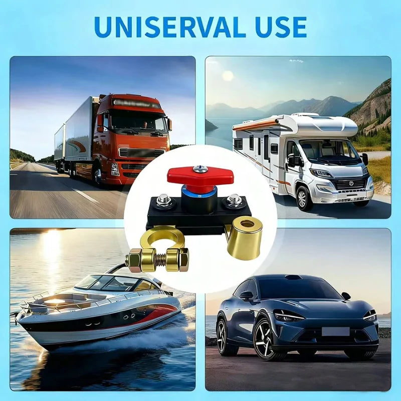 Car Battery Cut Off Switch Disconnect Automatic Circuit Breaker Anti-Leakage Switch Isolator For Cars Truck 12V/24V 