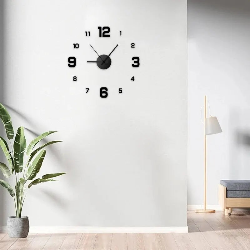 Ustvarjalna brezokvirna stenska ura DIY Stenska nalepka za dom, tiha ura, dnevna soba, pisarniška stenska dekoracija