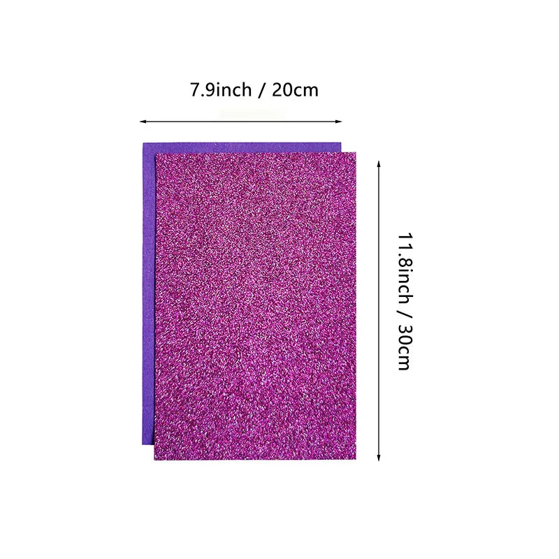 أوراق Felt فنية لامعة — قطعتان، 20 × 30 سم