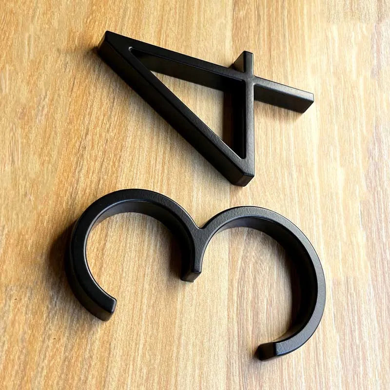 125mm Black Outdoor House Number Sign