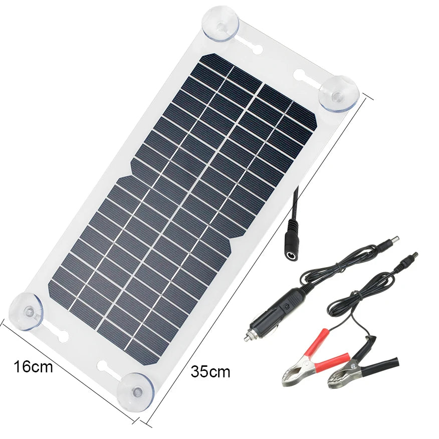 Solar Panels Charger Car Motorcycle Kick Scooters Portables Solar Panel Car Charger Battery 12V Efficient Maintenance