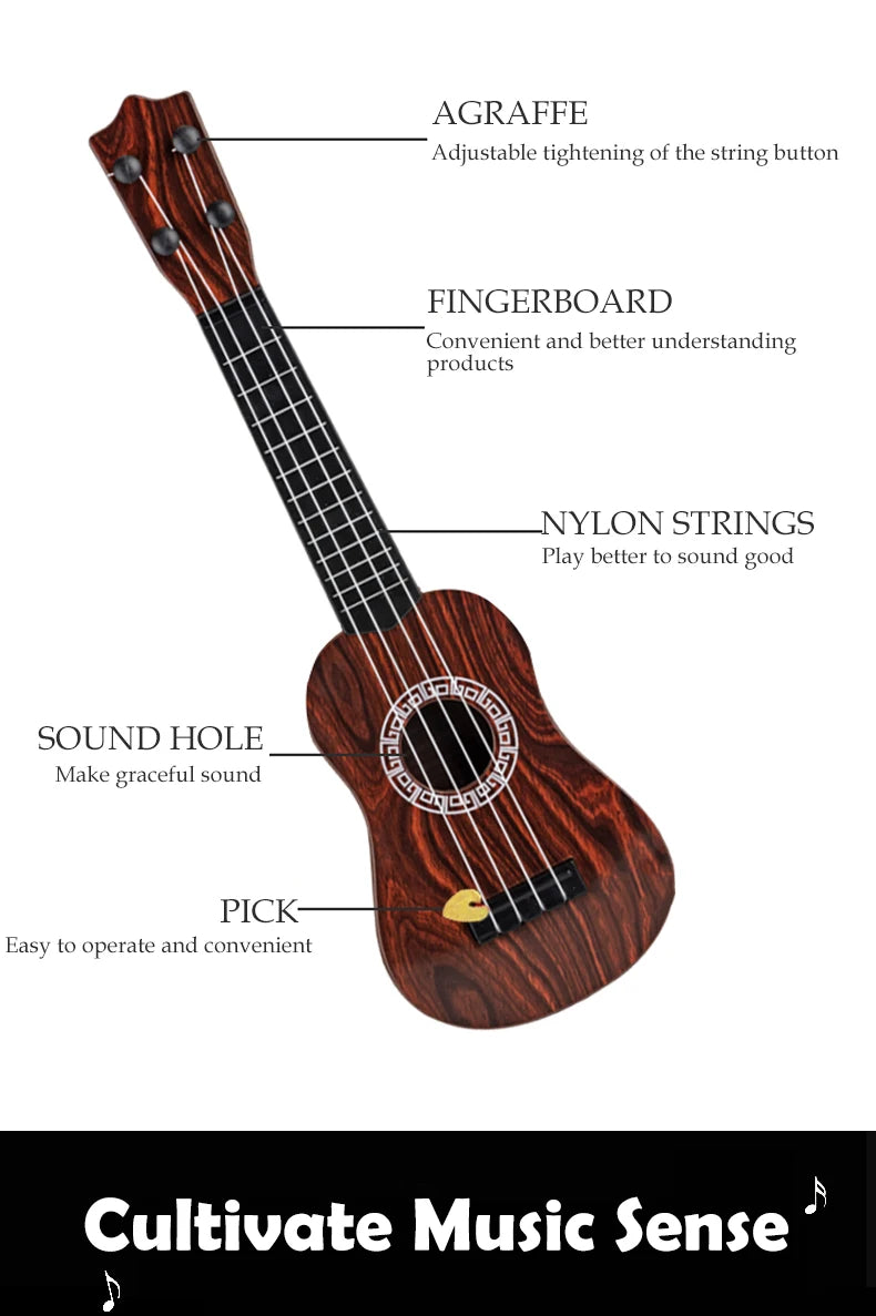 Children's Plastic Ukulele-Style Guitar Toy