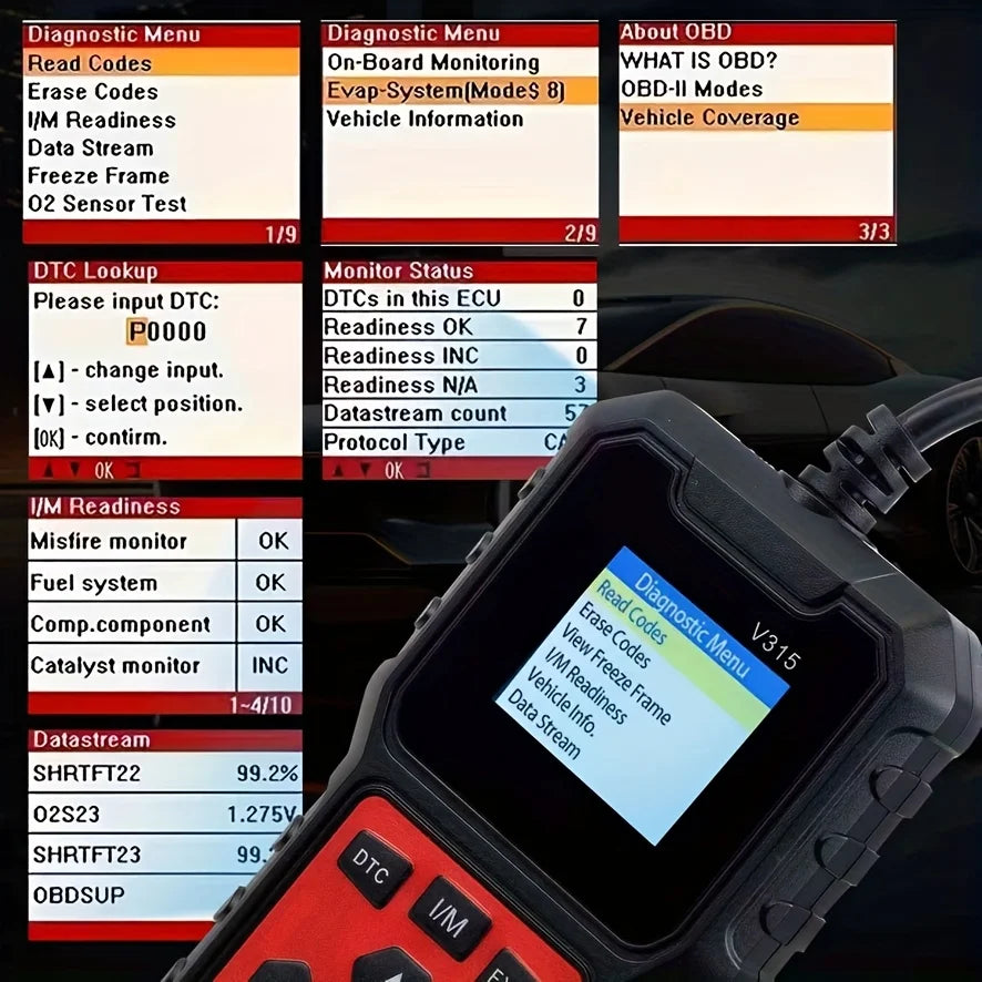 V315 OBD-II/EOBD Handheld Engine Fault Code Reader