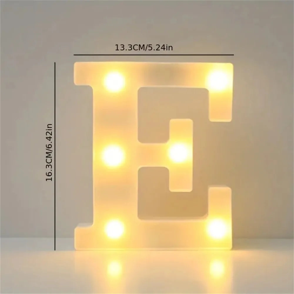 Varmhvit LED-bokstav- eller tallampe