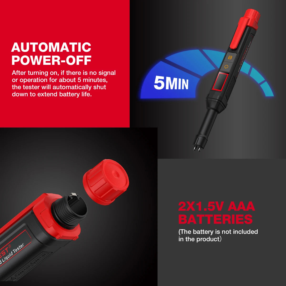 3-Colors Backlight Portable Digital Brake Fluid Tester Accurate Auto Car Brake Oil Tester Sound Light Alarm DOT3 DOT4 DOT5.1