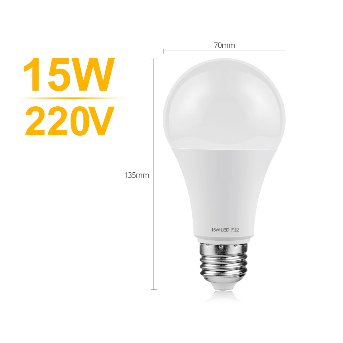 LED Dusk to Dawn Bulb, E27, 12 W or 15 W, Cool White