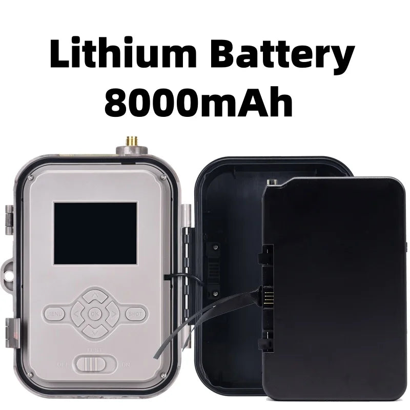 4G Trail Camera 120MP 4K, Dual Lens, 8000mAh Battery