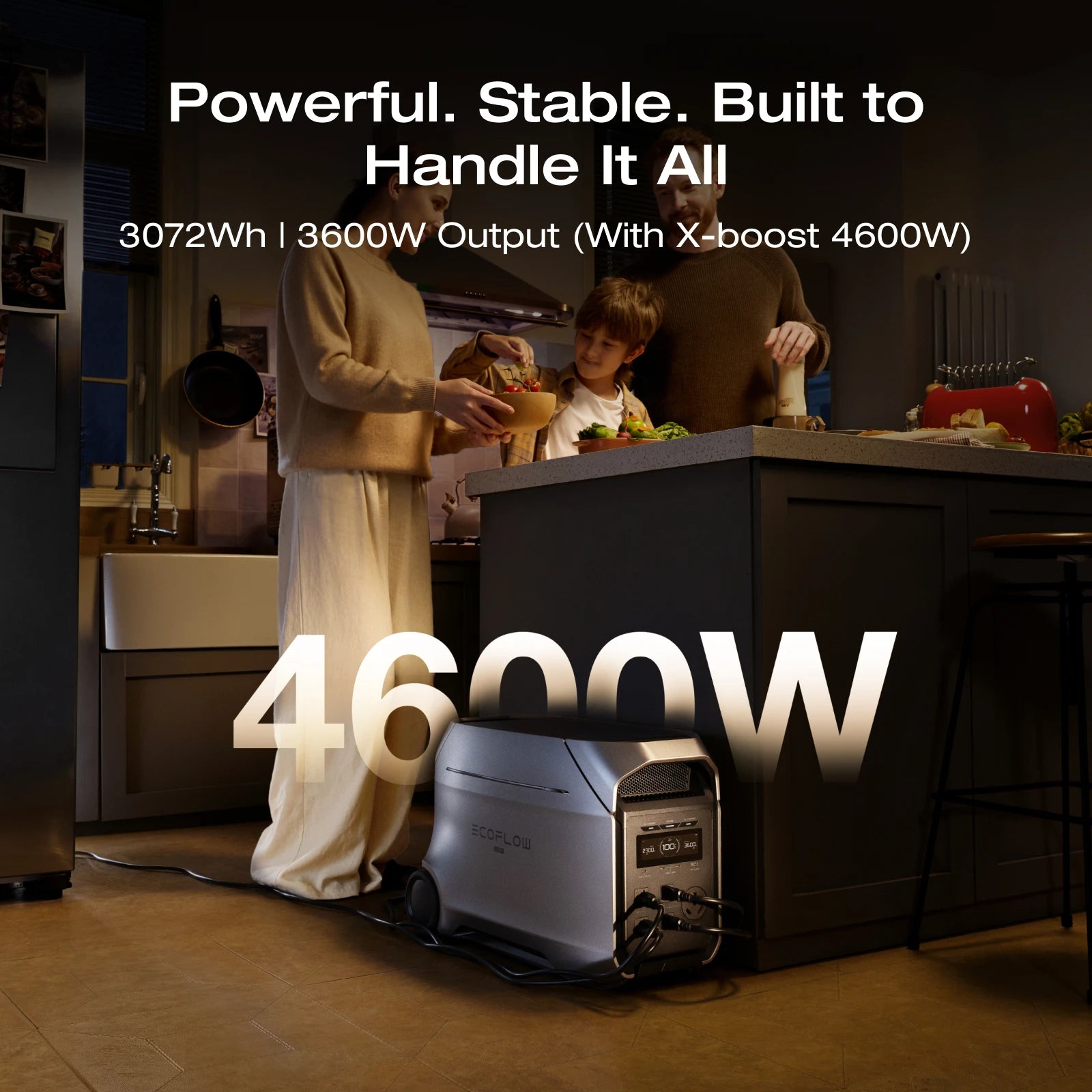 Portable Power Station 3072Wh 3600W LiFePO4 for Trolling Motor