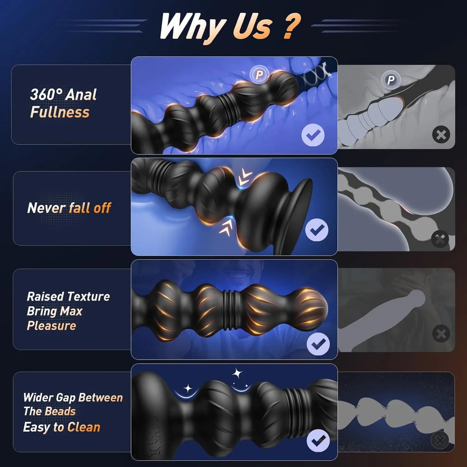 İtme Anal Boncuklar Prostat Masaj Aleti Anal Vibratör Oyuncaklar Popo Tıkacı Eğitici Titreşimli İtme Seks Oyuncakları Erkekler Kadınlar Yetişkin