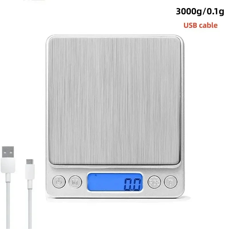 Digitalna kuhinjska tehtnica 3 kg – baterije ali USB