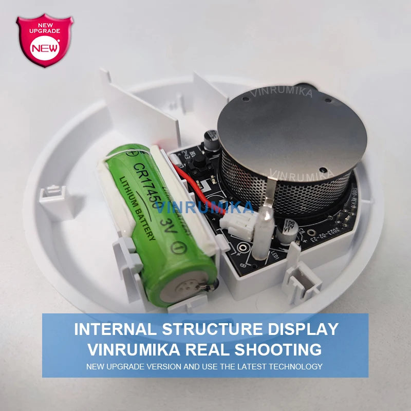 WiFi Tuya Smart Smoke Detector With Built-in 10 Year Lithium Battery For Parlor Room Kitchen Shop Fire Inspection Alarm Sensor