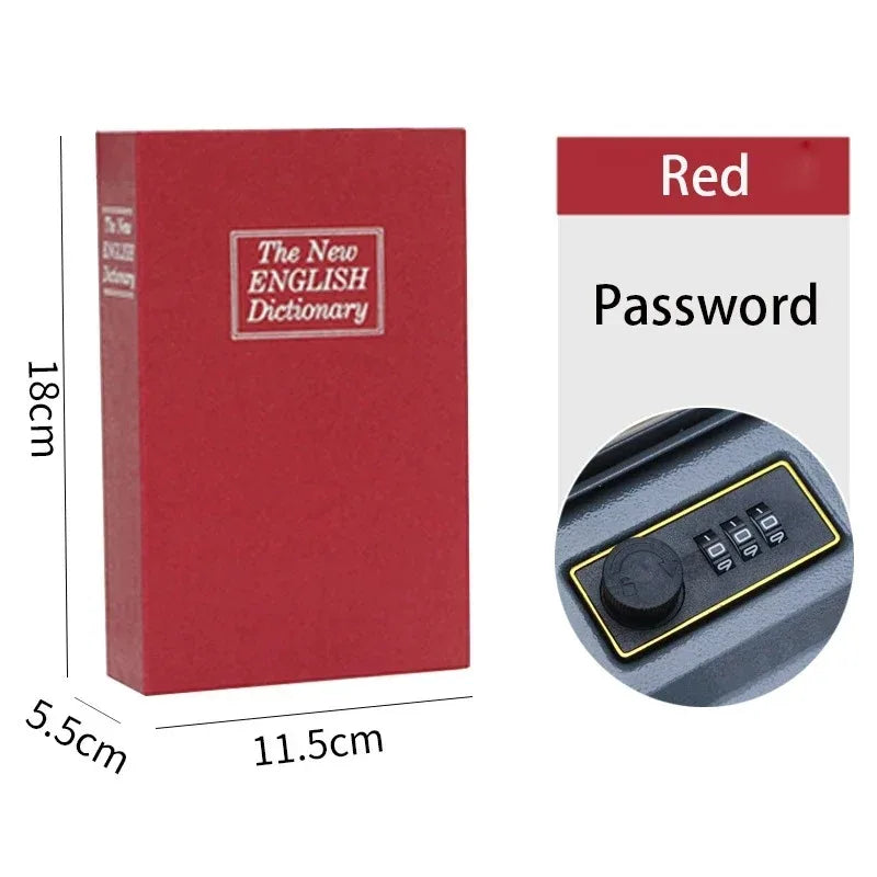 Hidden Book Safe Box with Lock for Cash, Keys & Valuables