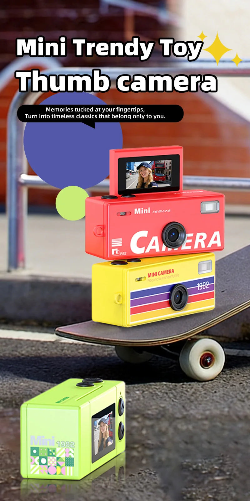 Digital Mini Camera with 180° Flip Screen
