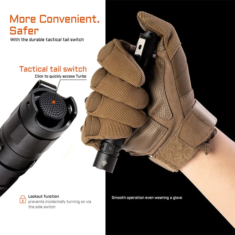 ACEBEAM TAC 2AA LED Flashlight – 1600 Lumen EDC Torch