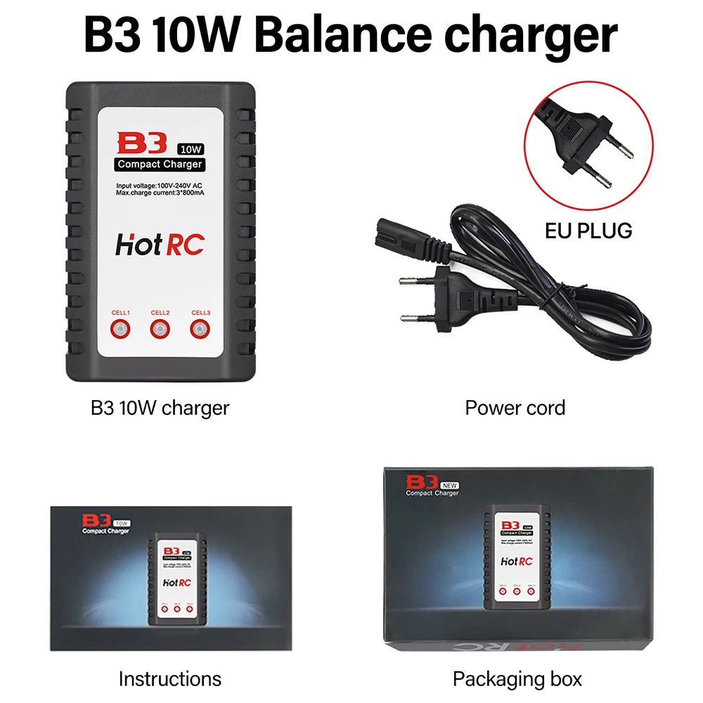 A400/B3 LiPo Balance Charger, Model and Plug Options