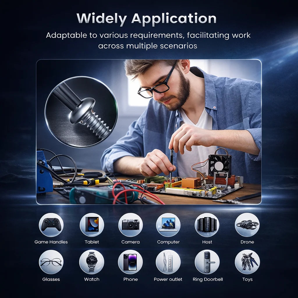 Magnetic Precision Screwdriver Set - Long-Bit Options