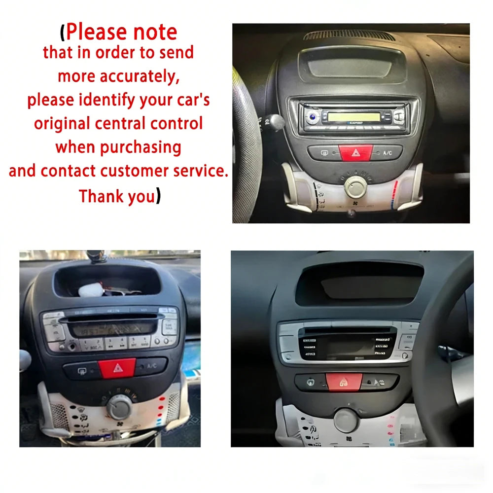 Ραδιόφωνο Android CarPlay 10,1" για Peugeot 107 Aygo C1 2005–2014