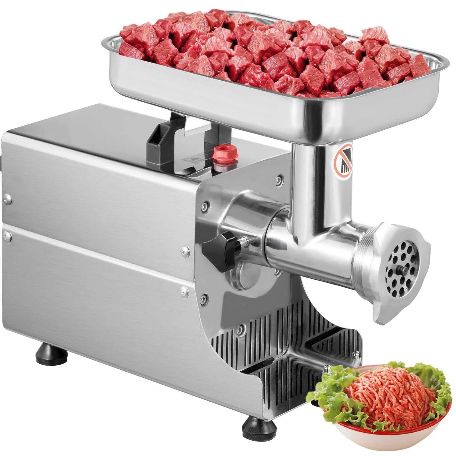 SucceBuy 250Kg/H Electric Meat Mincer Grinder 1100W Commercial Kitchen Chopper FoodProcessor SausageMaker Machine Home Appliance