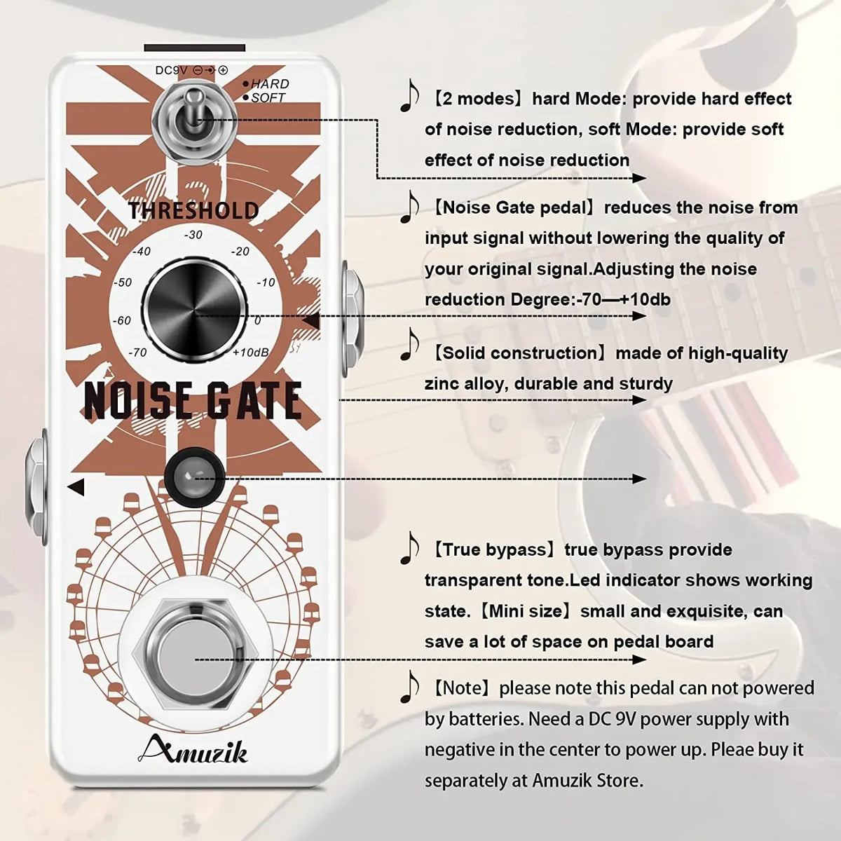 LEF-319 Guitar Noise Gate Pedal