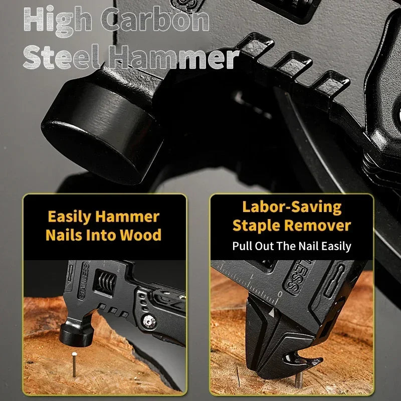Hammer, Wrench and Pliers Multitool with Sheath