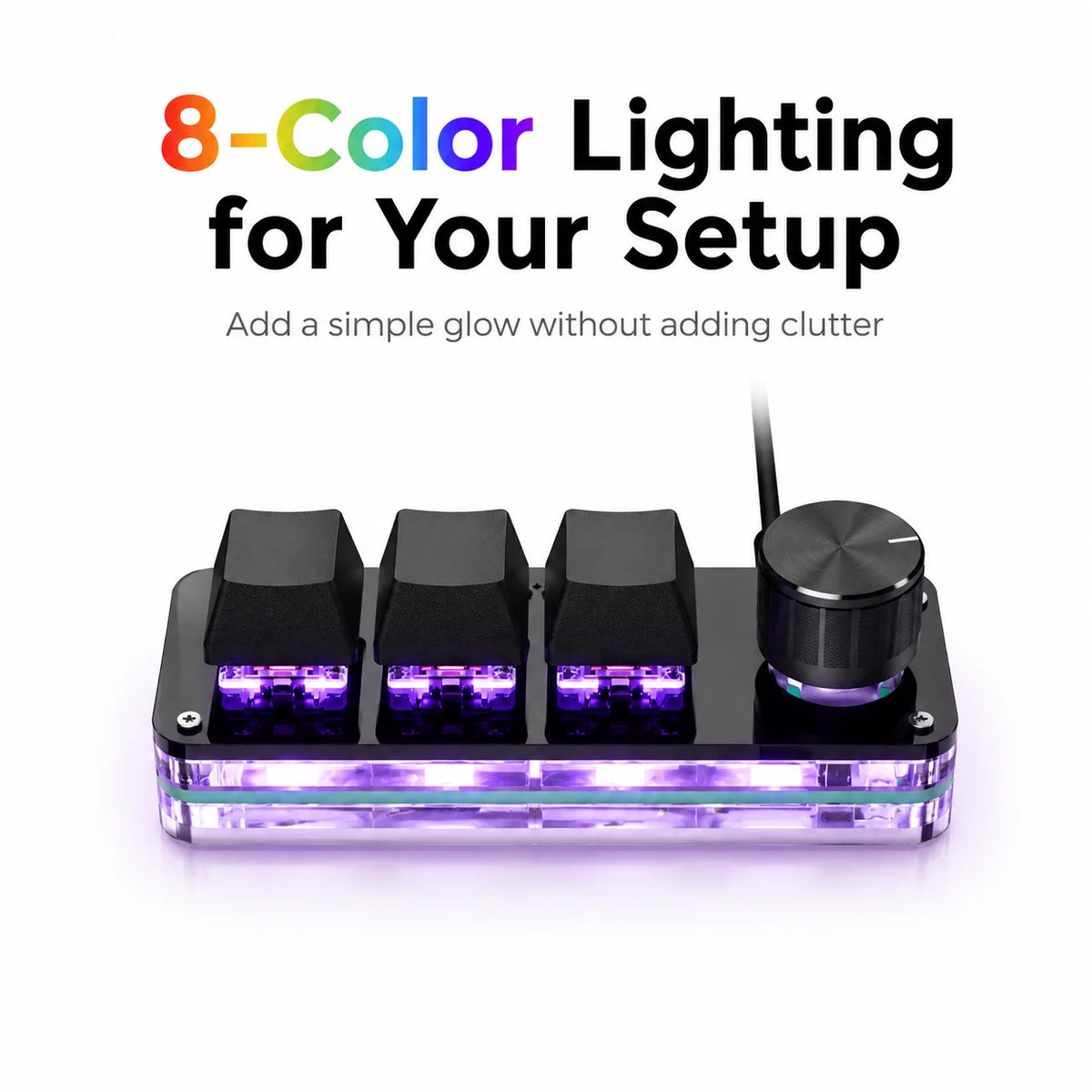 Programmable USB Macro Keypad – Two-Key, Three-Key and Knob Options