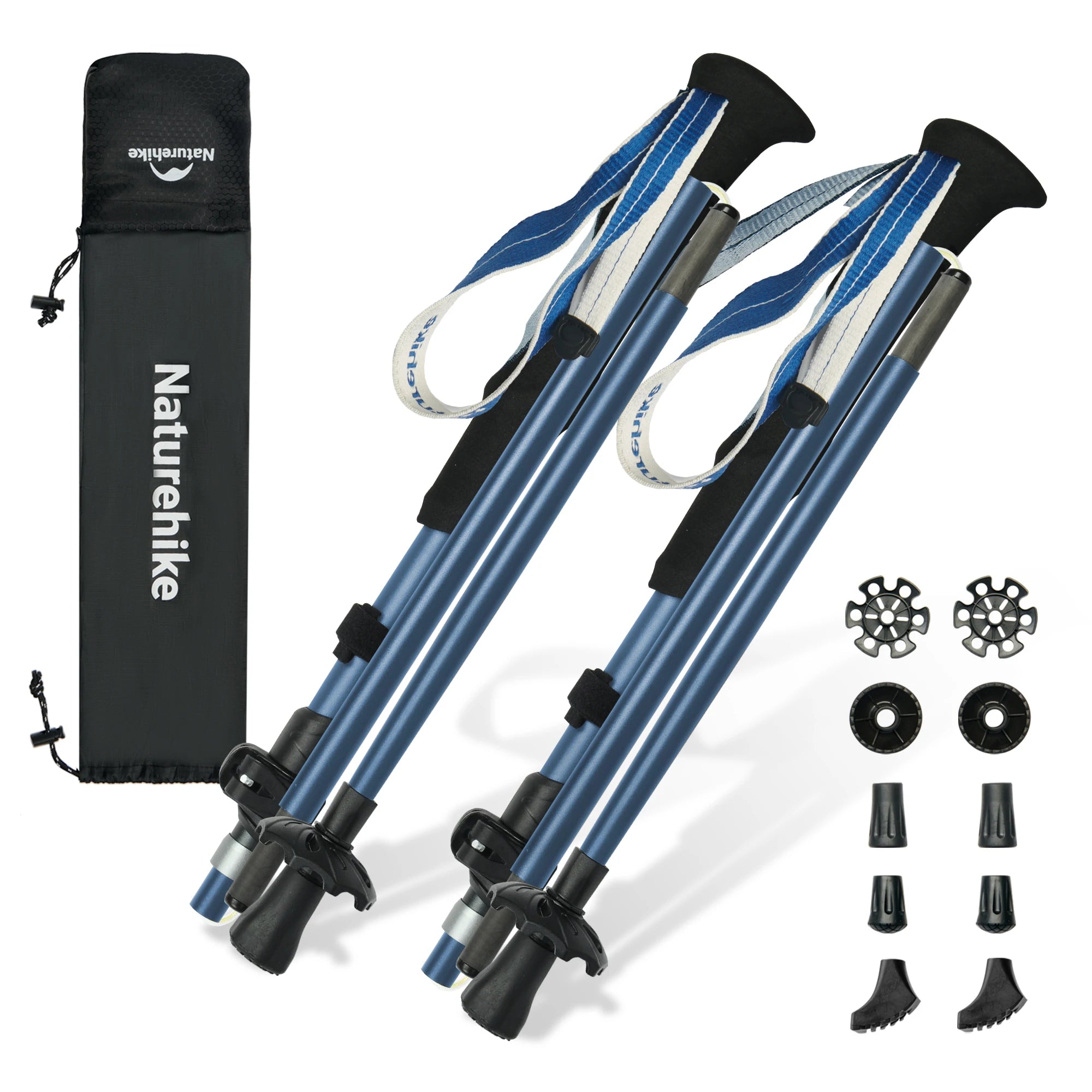 Carbon Fiber Trekking Poles Adjustable 103–135cm Ultralight Hiking Sticks