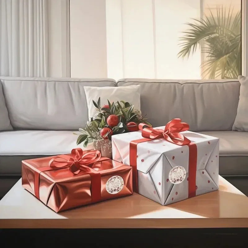 500pcs Monogrammed Floral Thank You Stickers