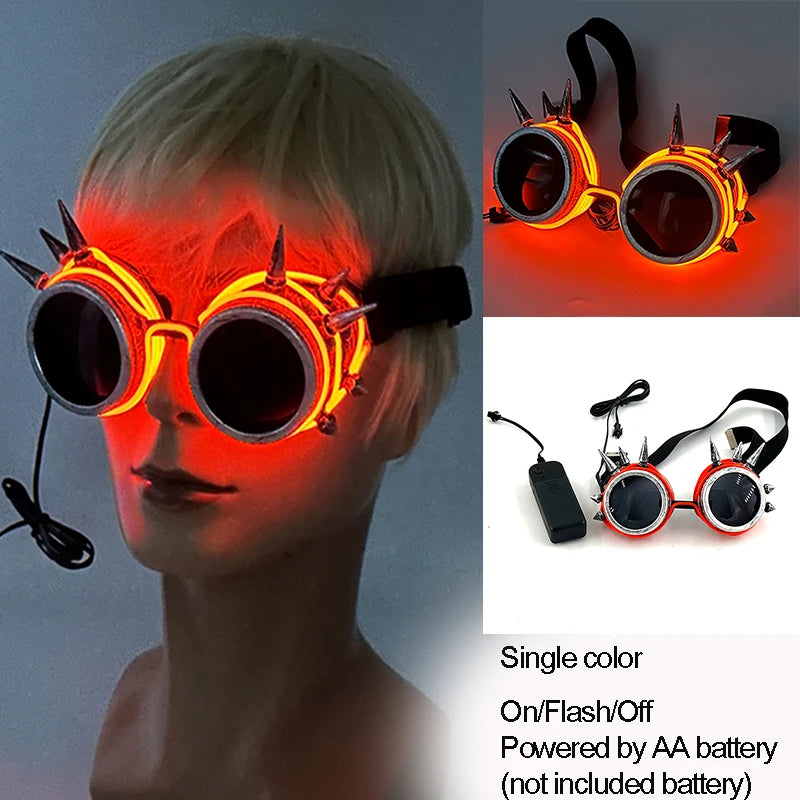 Cool Luminous Colorful LED Light Up Glasses Glowing Neon Light Flashing Party Glasses For Nightclub DJ Dance Party Decor