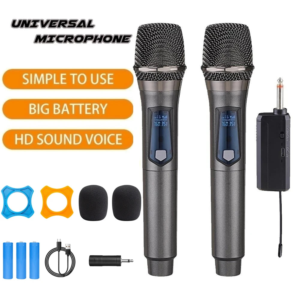 Oplaadbare UHF handheld microfoonsysteem