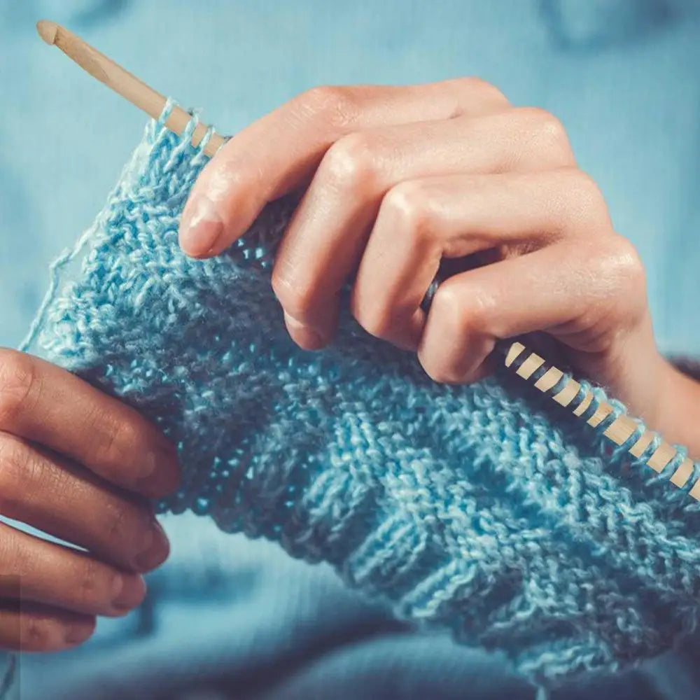 Crochets tunisien en bambou à double extrémité