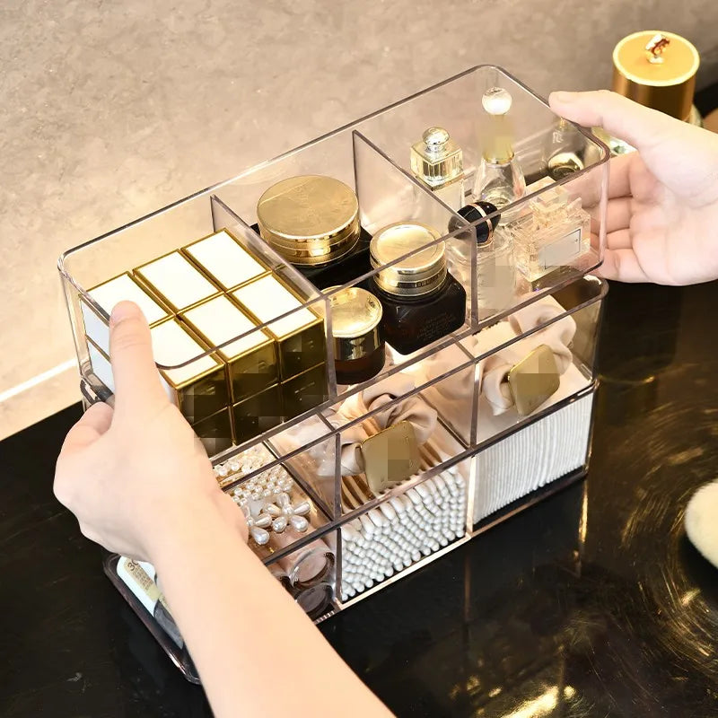 Clear Makeup Organiser, Divided or Open Options