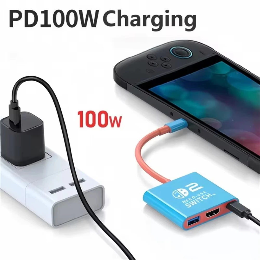 Adaptador portátil para ligar à TV, compatível com determinados modelos Switch