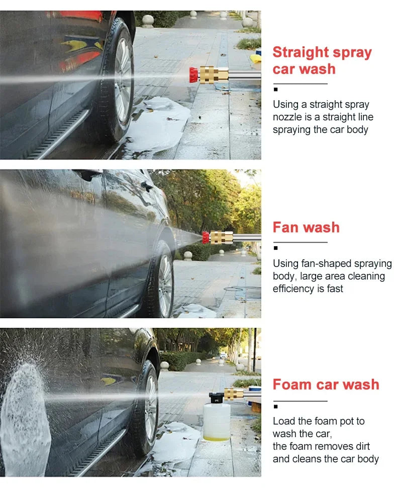 Cordless 60Bar Electric Car Wash Gun with Foam Generator