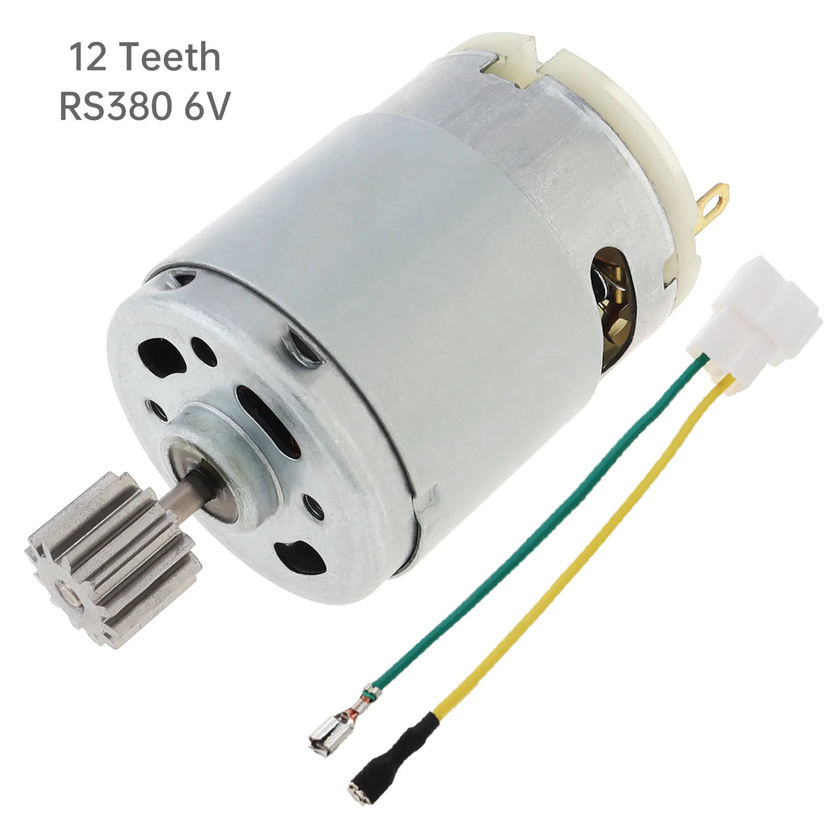 R380 R390 12-Tooth Gear Motor, 6 V or 12 V, Ride-On Car