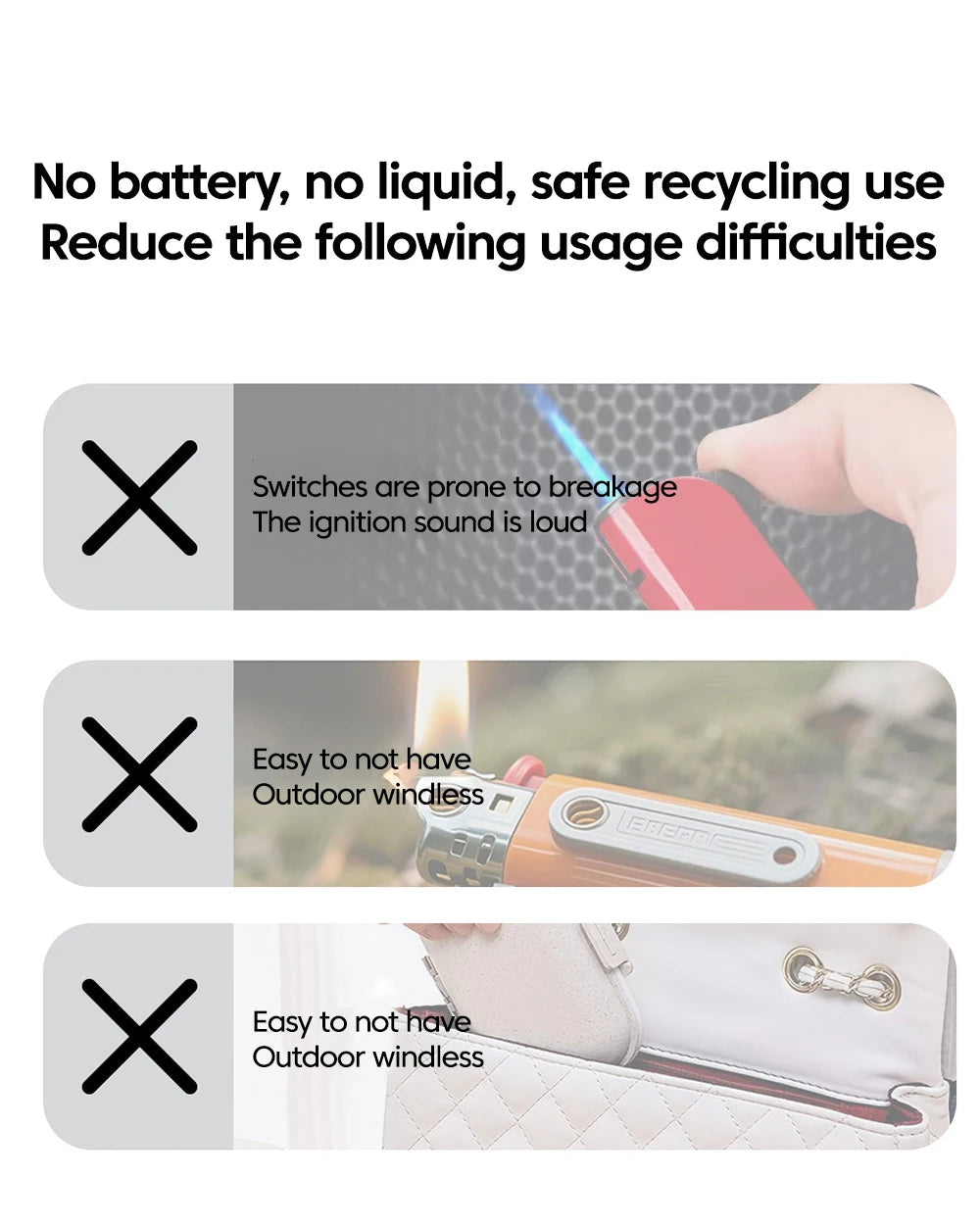 Type-C Mobile Cigarette Lighter Air Blowing Cigarette Lighter Outdoor Safety Portable Mini Cigarette Lighting Artifact