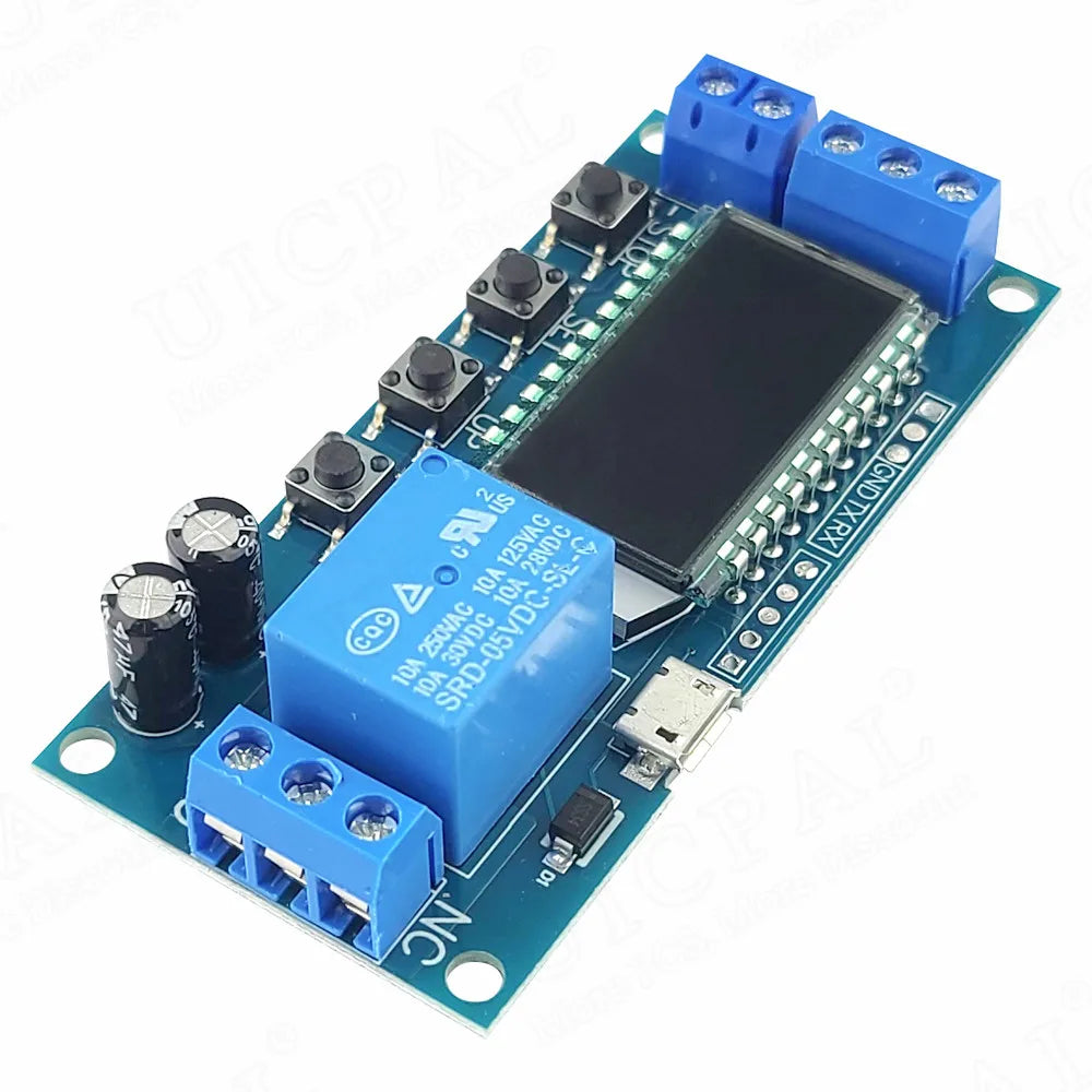 Enokanalni časovni relejni modul XY-LJ02 z zaslonom