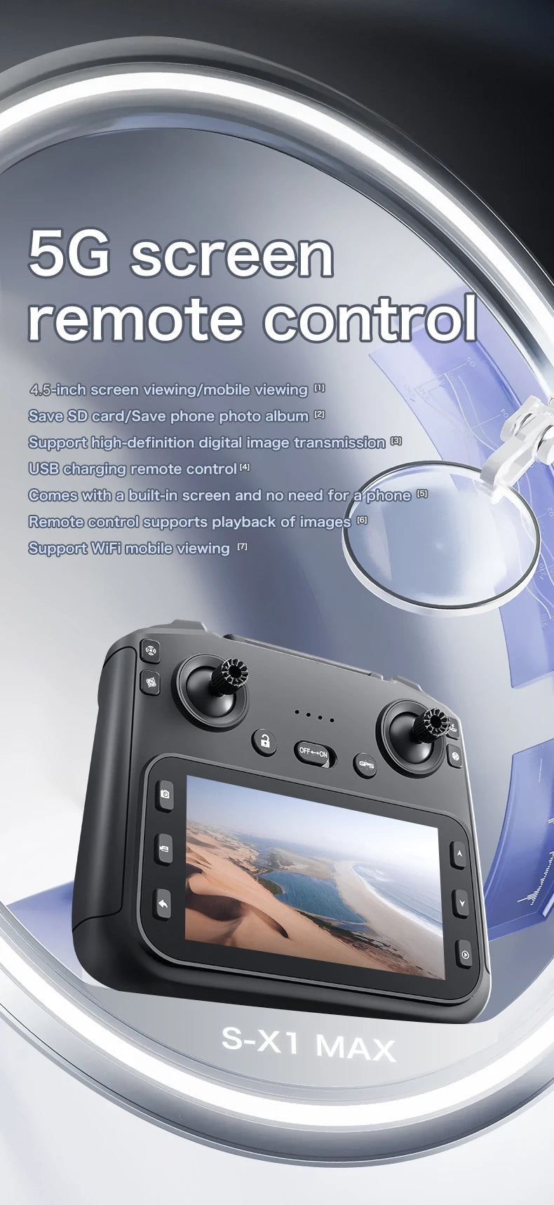 S-X1 MAX Profesyonel GPS Drone 4K Gimbal Kameralı