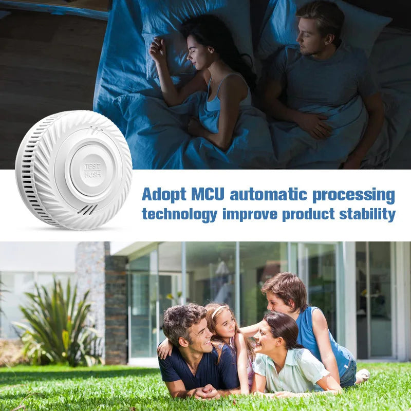 WiFi Tuya Smart Smoke Detector With Built-in 10 Year Lithium Battery For Parlor Room Kitchen Shop Fire Inspection Alarm Sensor