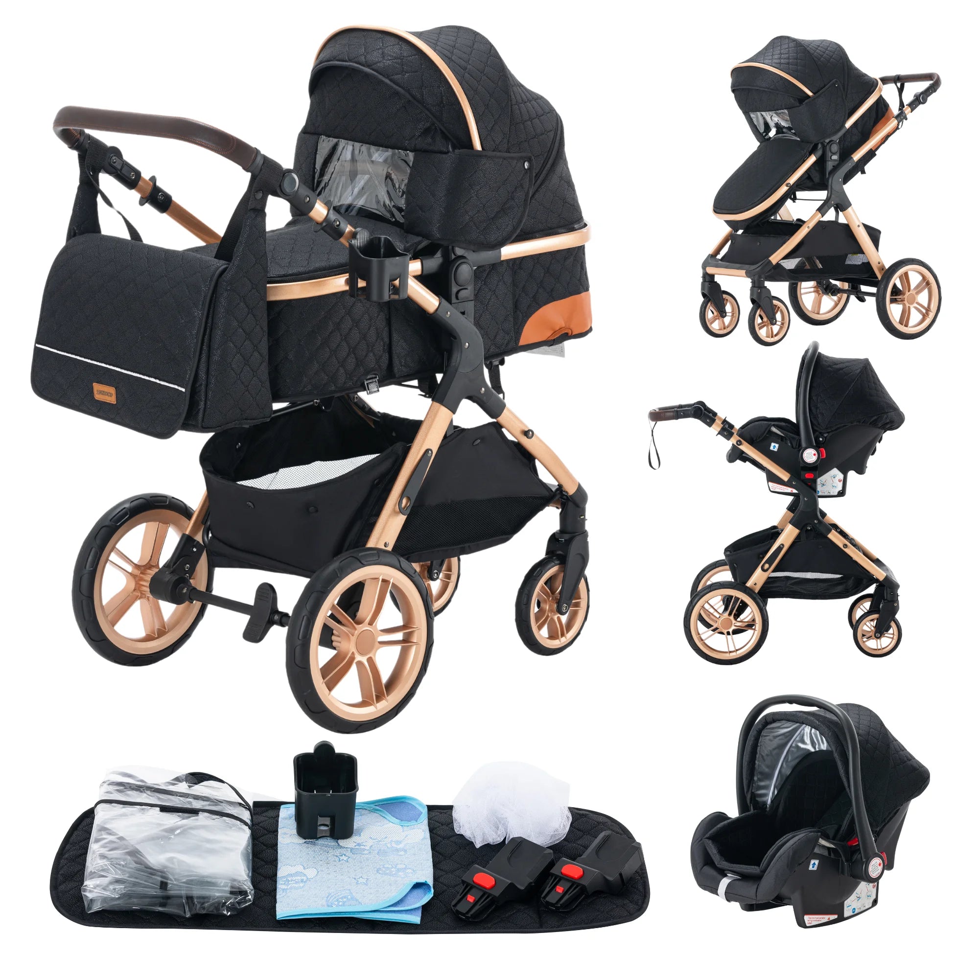 Newest 3‑in‑1 Baby Stroller Portable Travel Carriage