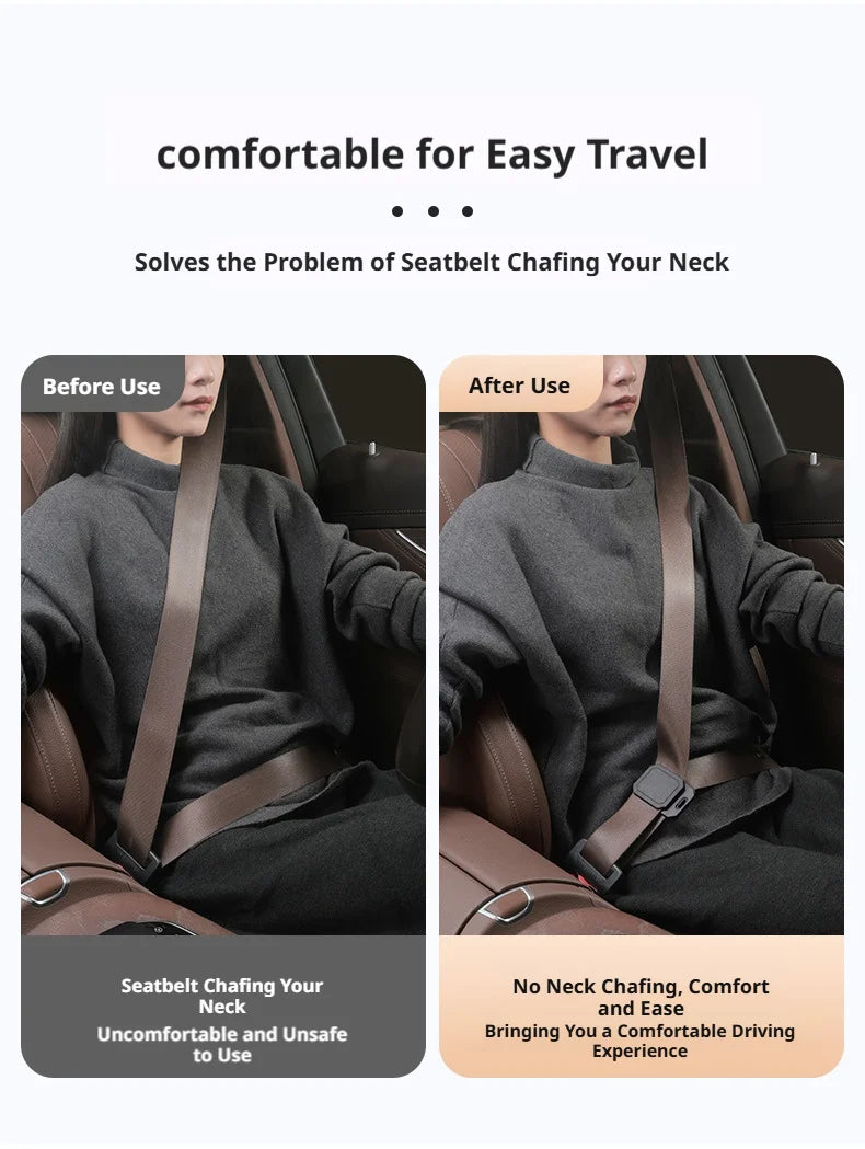 SEAMETAL Universal Car Seat Belt Adjuster Clip Double-Layer Non-Slip Seatbelt Comfort Stopper for Relieve Neck/Shoulder Friction