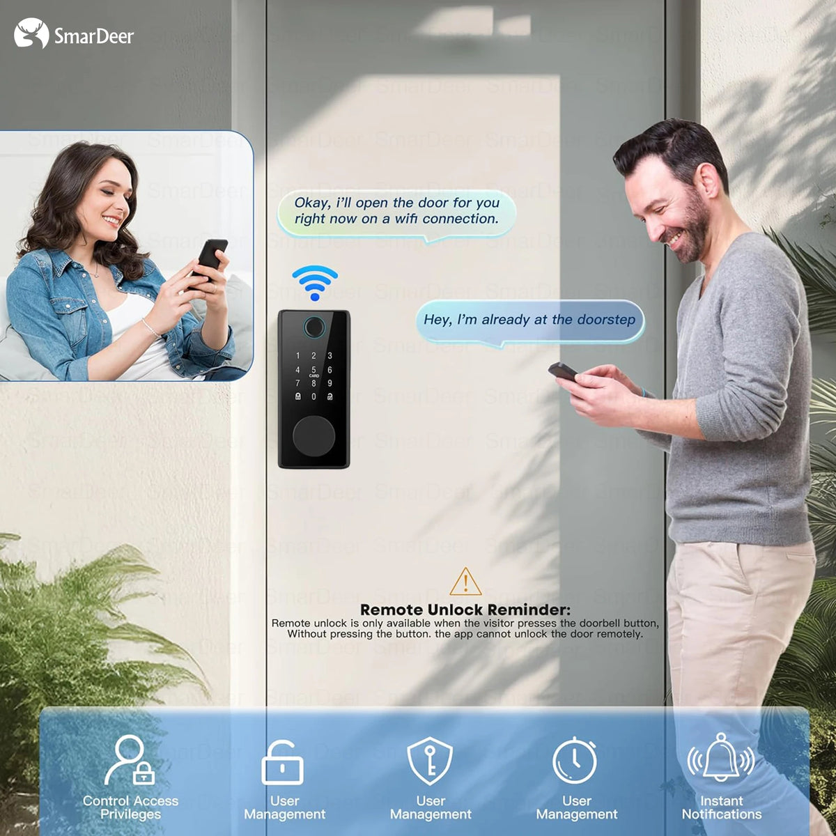 L001-TYWF Fingerprint and Wi-Fi Door Lock