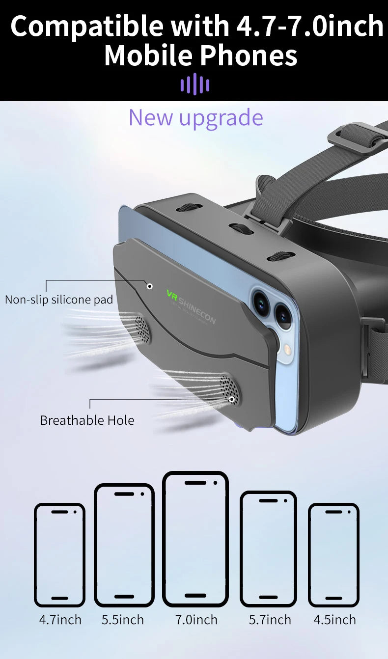 VR brýle 3D virtuální realita, headset, helma, čočky, brýle, chytré pro smartphony, mobilní hry, sada Viar Viewer