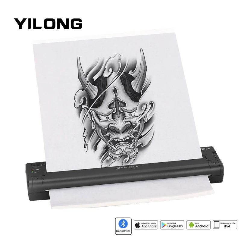 Tattoo Stencil Transfer Printer Machine ATS886 Tattoo Printer Portable Thermal Stencil Maker Line Photo Drawing Printing Copier