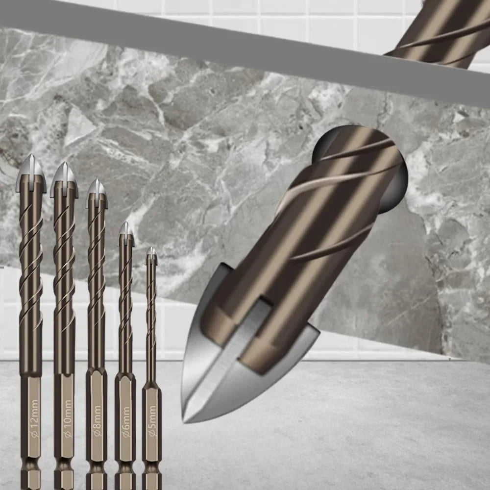 Seven-Piece Carbide Tile and Masonry Drill Bit Set