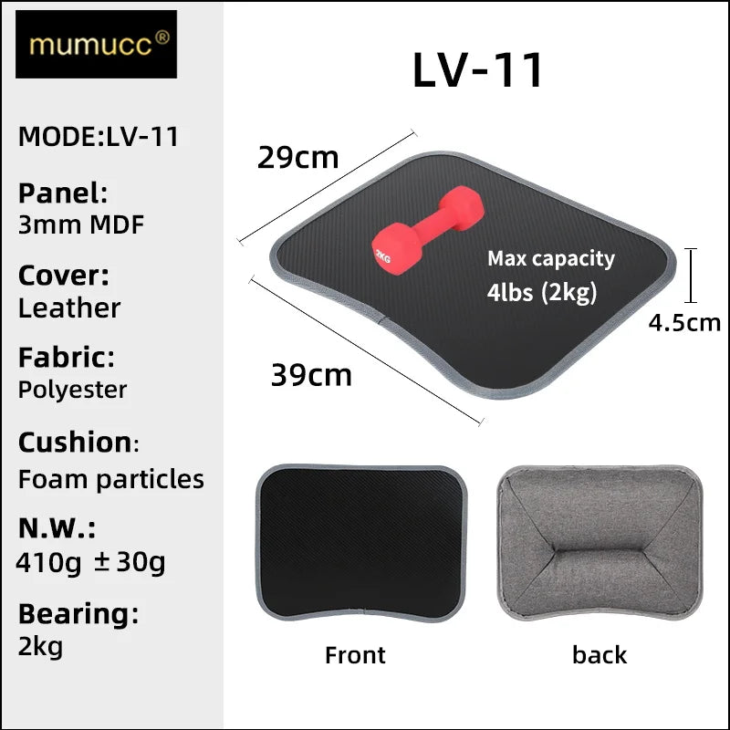 Cushioned Laptop Lap Desk with Wood Surface & Built-In Mouse Pad