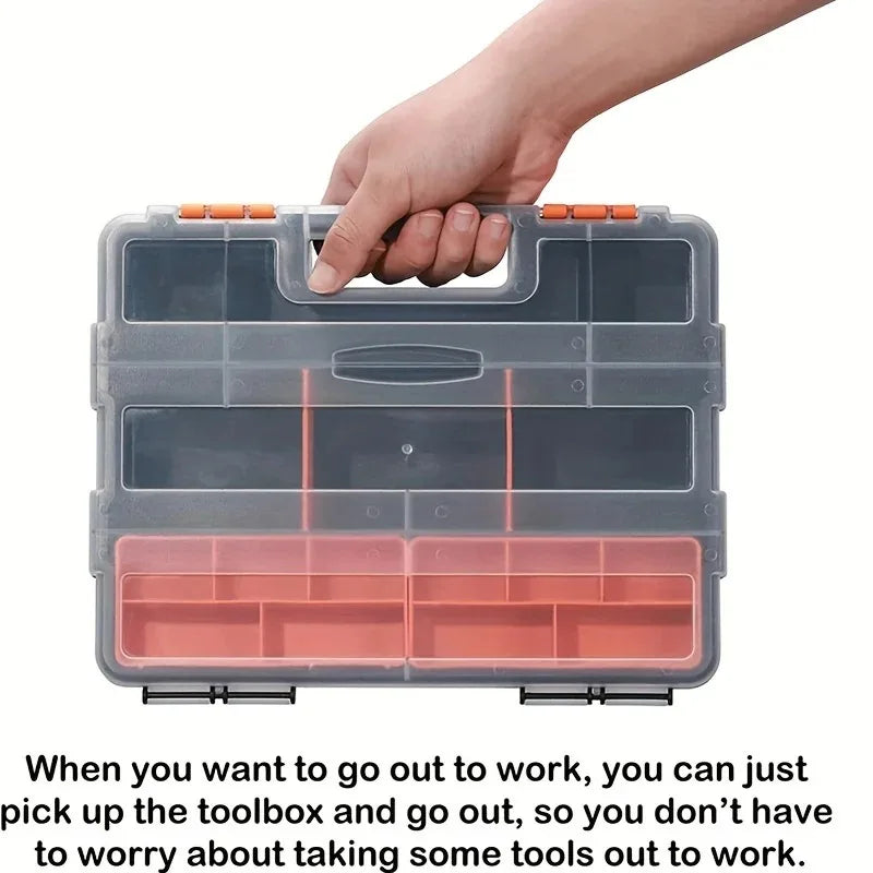 Hardware Storage Toolbox Multifunctional, Large Capacity, Thickened, Durable, Classifiable Storage Toolbox