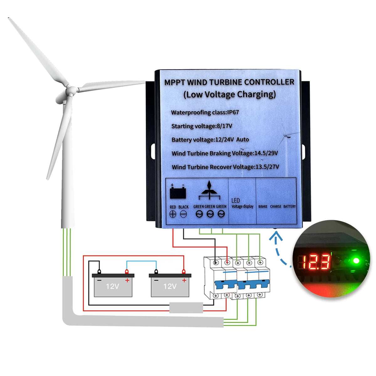 Napajalni regulator vetrne turbine - 600W ali 800W